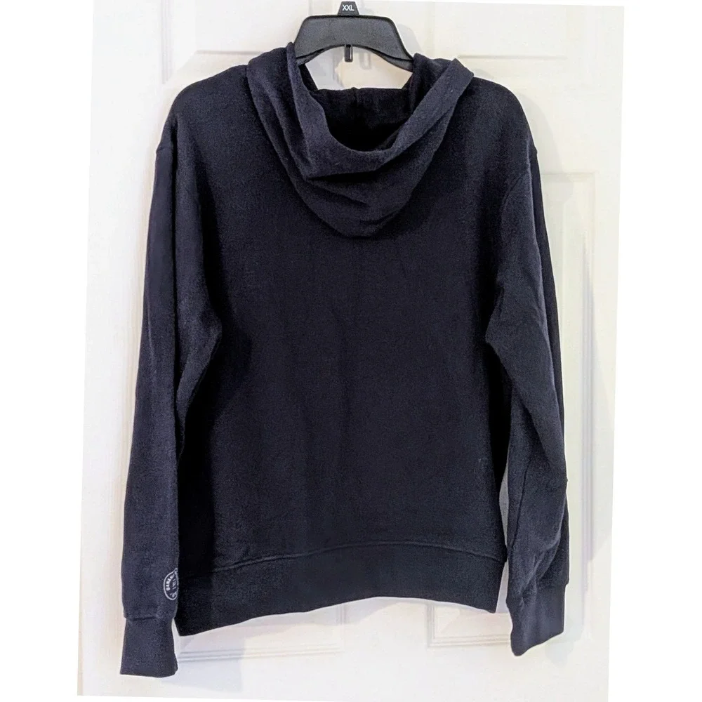 Banana Republic Mens Navy Blue BR Logo Pullover Hoodie‎ Sweatshirt Large  NWOT